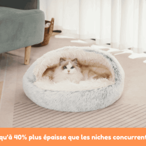 Niche bien-être MiauNap</h1><p class="subtitle"><b>Soulagez l’anxiété de votre chat tout en prenant soin de ses articulations. Une niche conçue pour son bien-être.</b></p>
